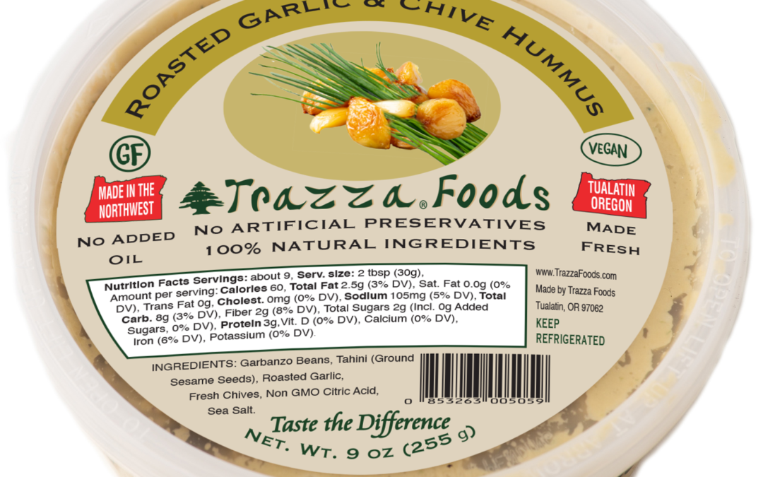 Oven Roasted Garlic & Chive Hummus