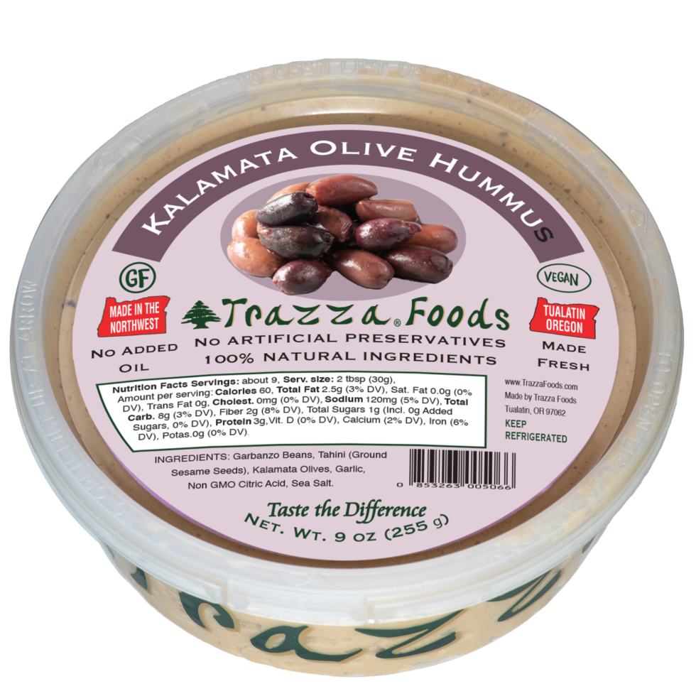 Kalamata Olive Hummus Trazza Foods