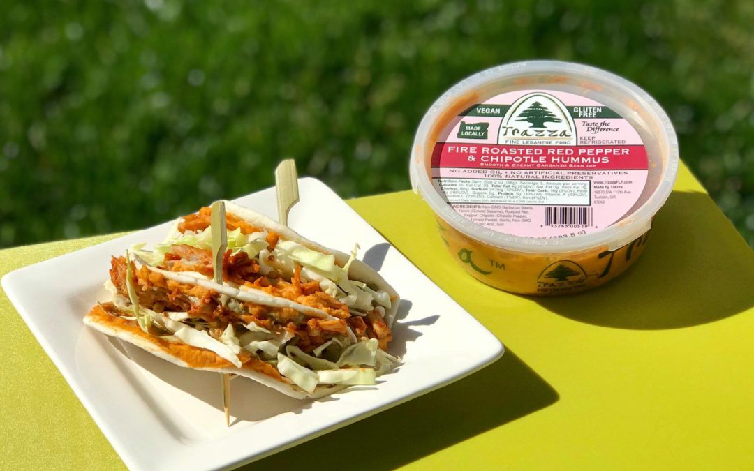 Chipotle Hummus Pulled Pork Tacos