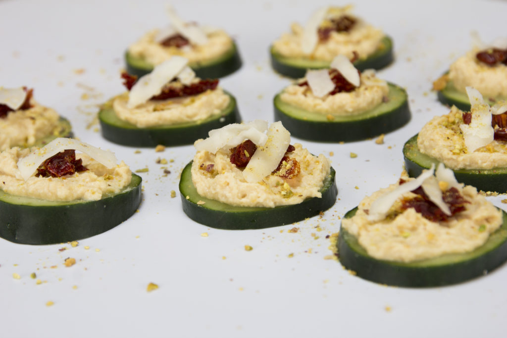 Cucumber & SunDried Tomato Bites Trazza Foods