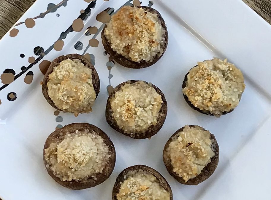 Baba Ghanooj Stuffed Mushrooms