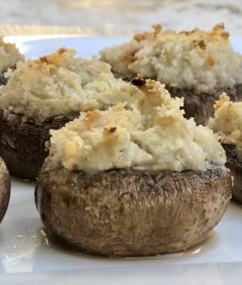 Baba Ghanooj Stuffed Mushrooms