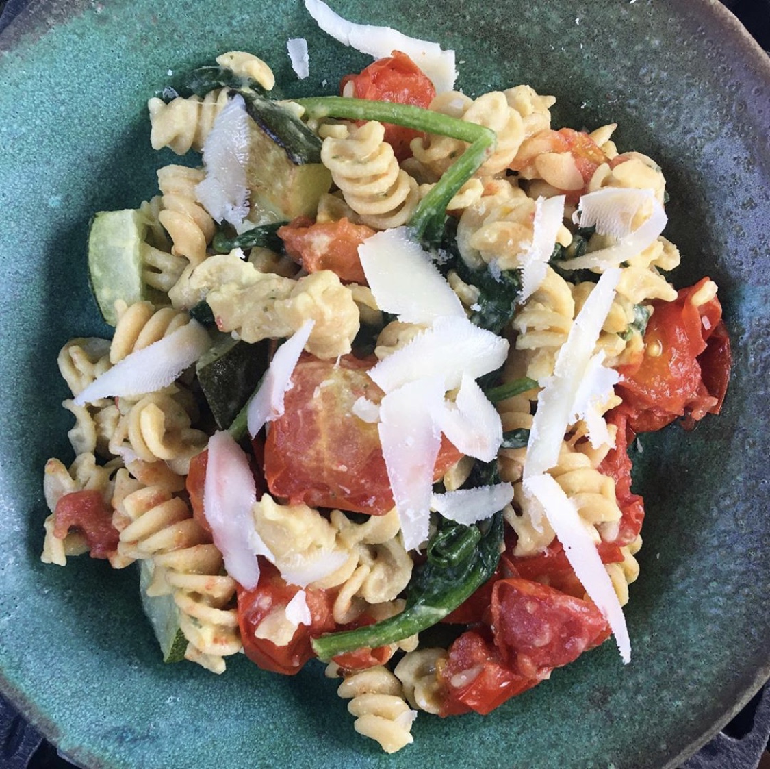 Pesto Hummus Pasta by Tessa's Eats Trazza Foods 