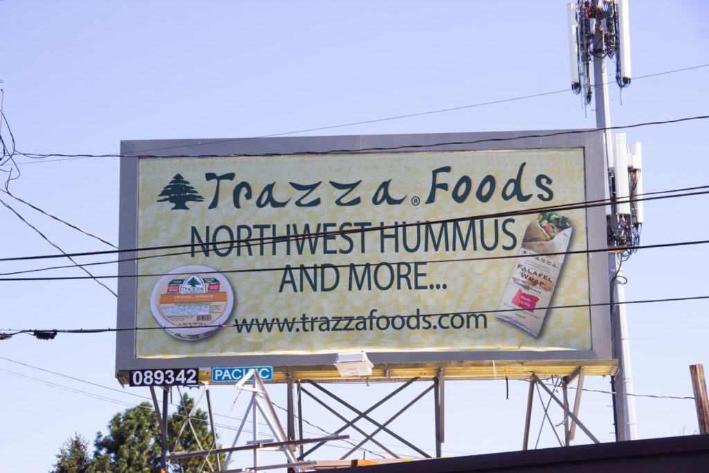 Trazza Foods Billboards Aug 2020