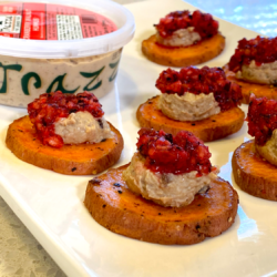Cranberry Sweet Potato Crostini - The Recipe! Trazza Foods
