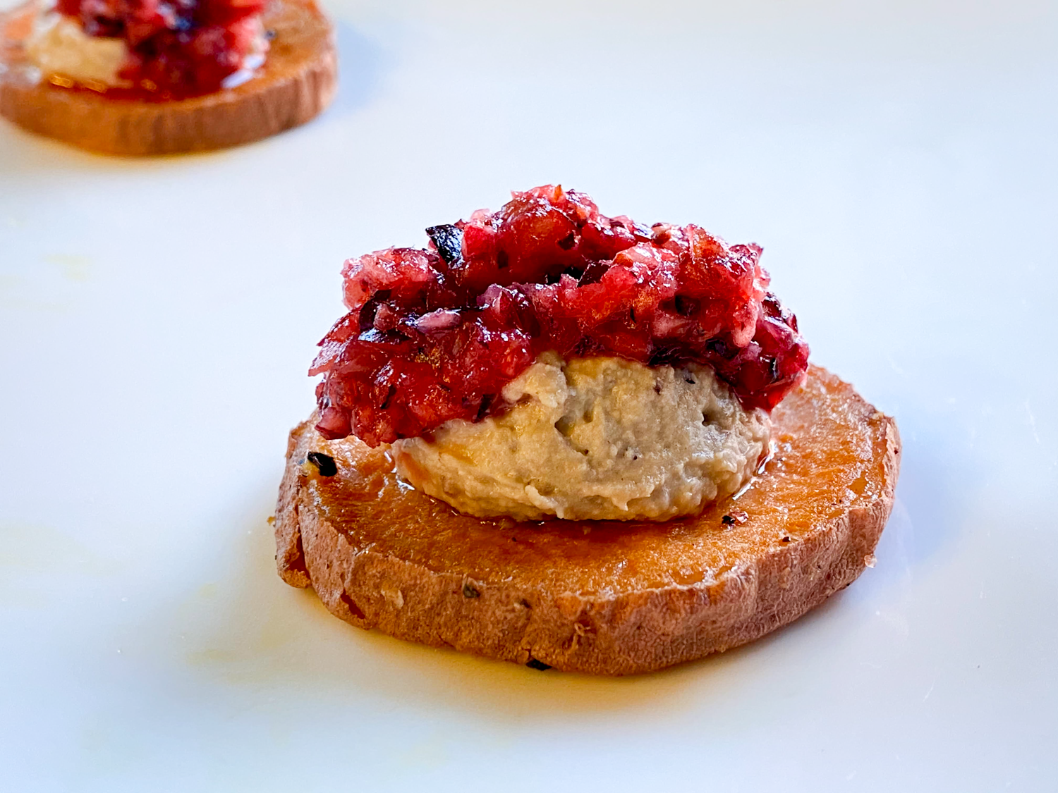 Cranberry Sweet Potato Crostini - The Recipe! Trazza Foods