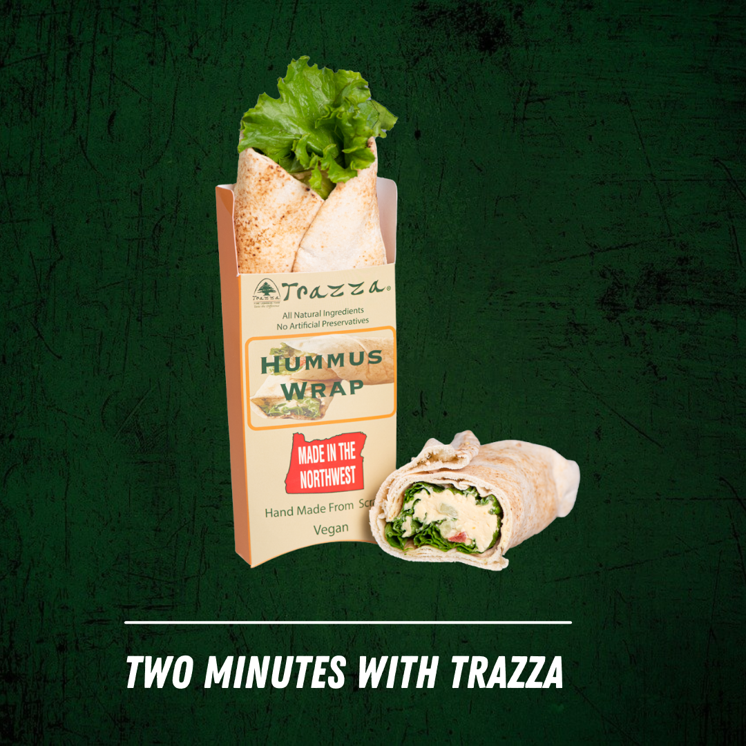 Trazza Hummus Wrap - Two Minutes with Trazza
