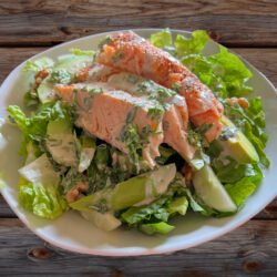 Salmon Salad with Trazza Tahini Dressing